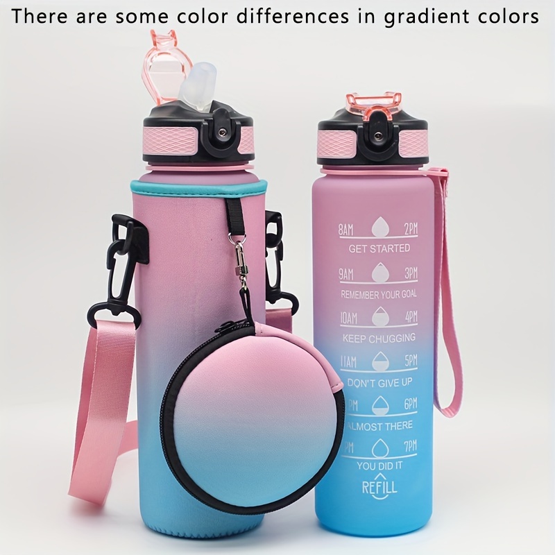 Stay Hydrated On the go: Gradient Color Water Bottles And - Temu