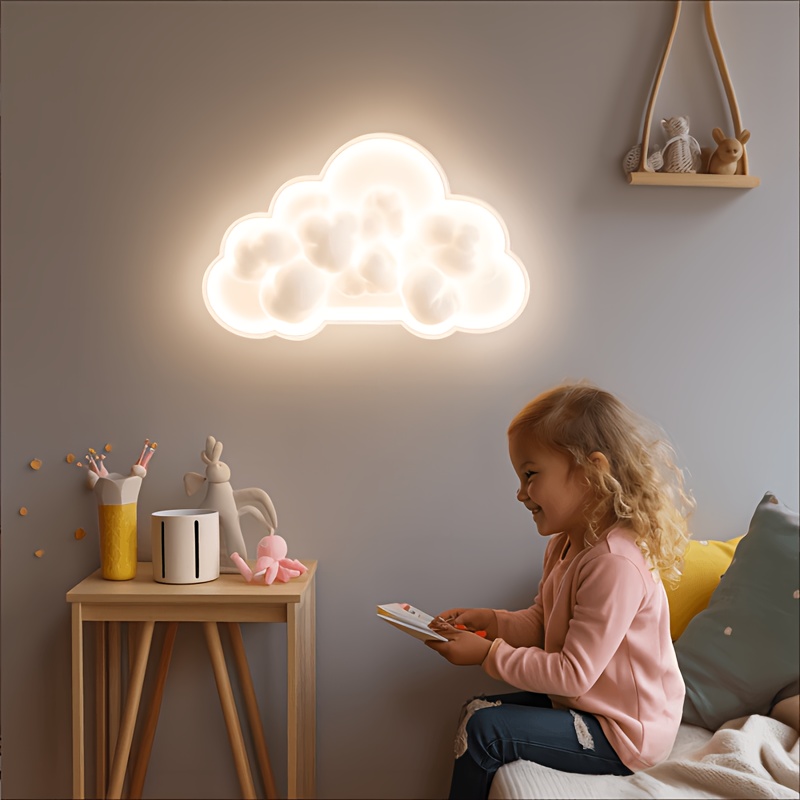 Set of Cloud Child Wall Lamp Night, KIDS CLOUD Wall LIGHT, Cloud Light Wall  Nursery, Nursery Cloud Wall Light, Kids Room Decor Multi Colors 