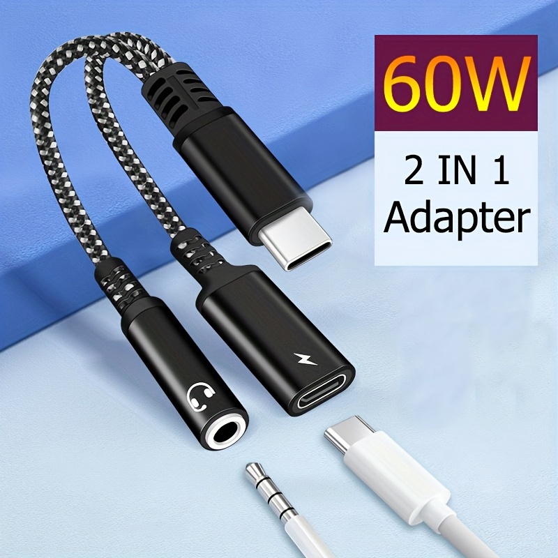 USB-C type c to aux audio 3.5mm Cable Adapter Headphone Jack for Samsung  Galaxy