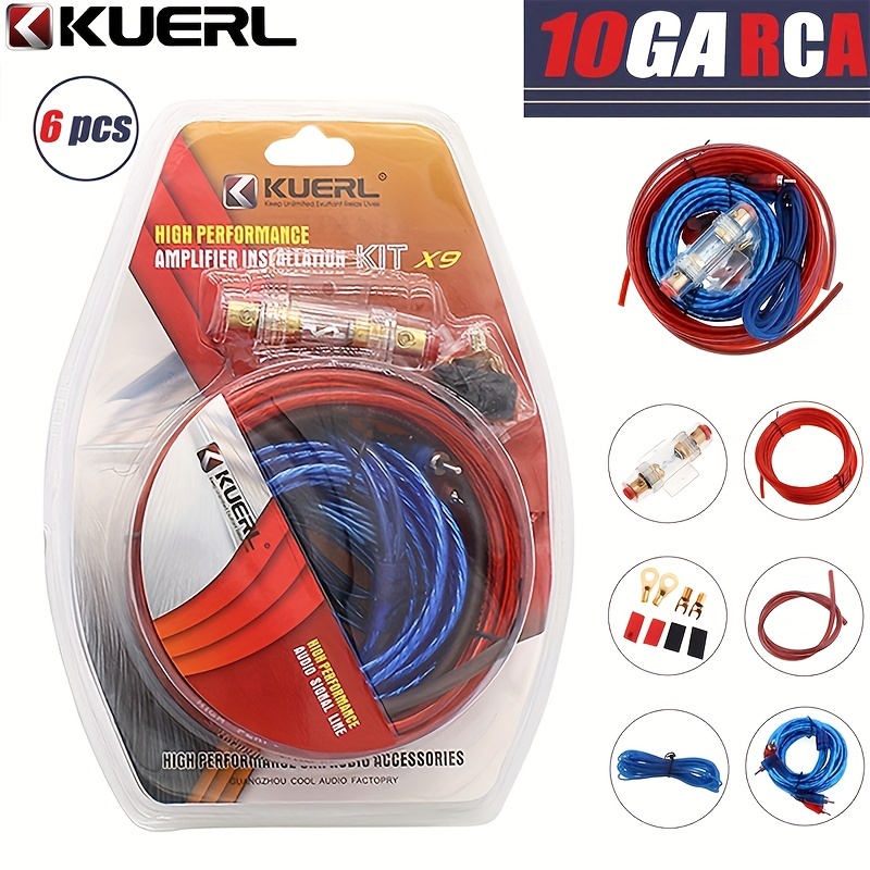10GA Audio Rca Cables Car Audio Cable Installation Kit