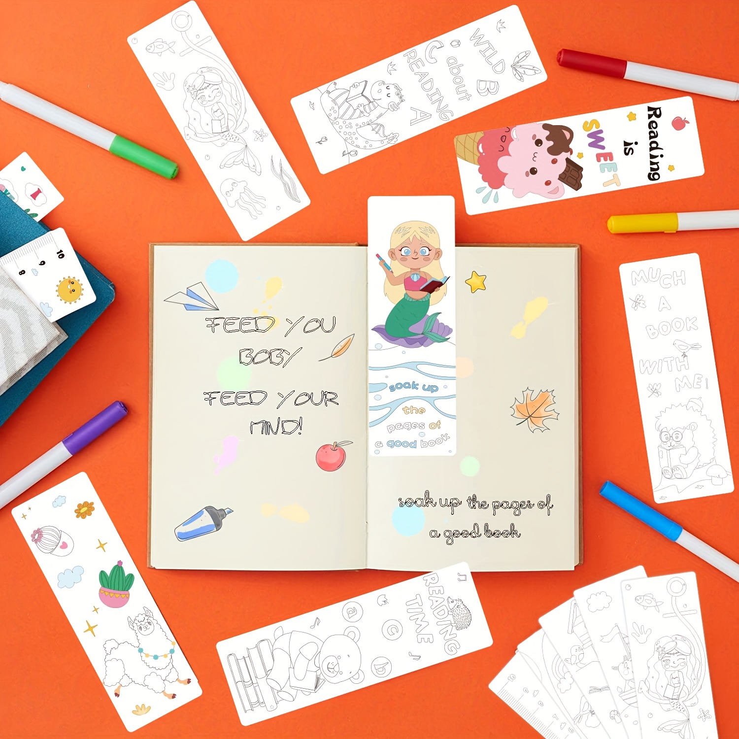 Diy Scratch Paper Art Bookmarks Kids: Magic Rainbow Diy - Temu Poland