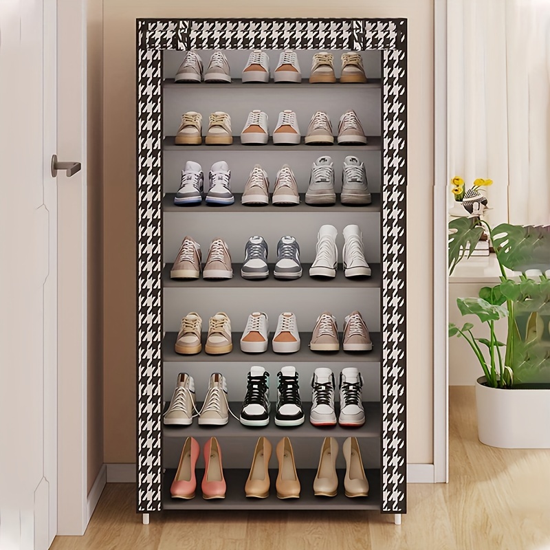 Zapatero portátil de plástico, organizador de zapatos de bricolaje,  gabinete de almacenamiento de plástico de pie, estantes apilables para  entrada