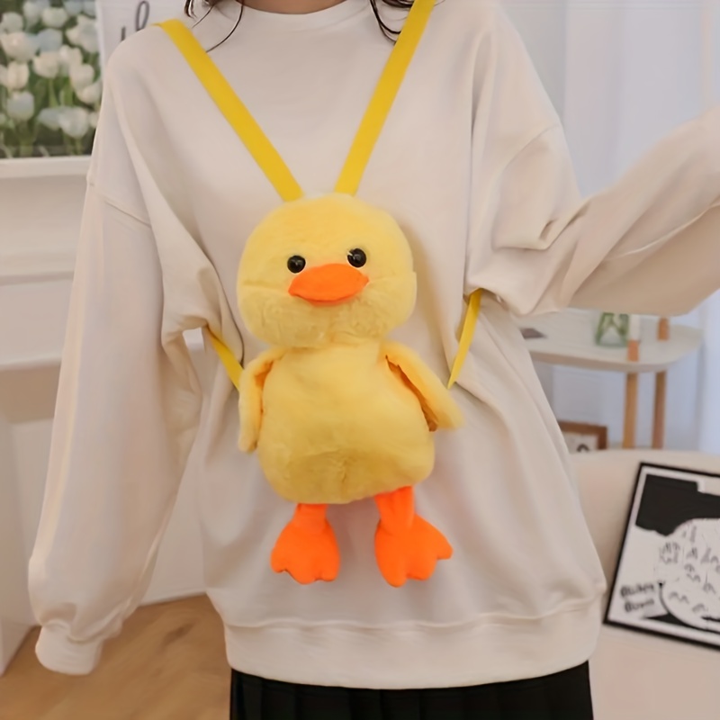 Novelty Bag, Cute Mini Little Yellow Duck Design Backpack, Adjustable Strap  Cartoon Plush Bag, Party Gift Bag - Temu