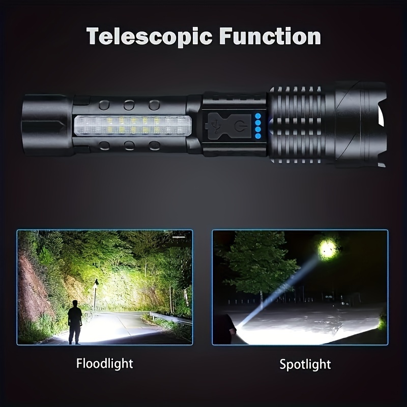 Powerful Flashlight Outdoor Camping Tactical Light Usb - Temu