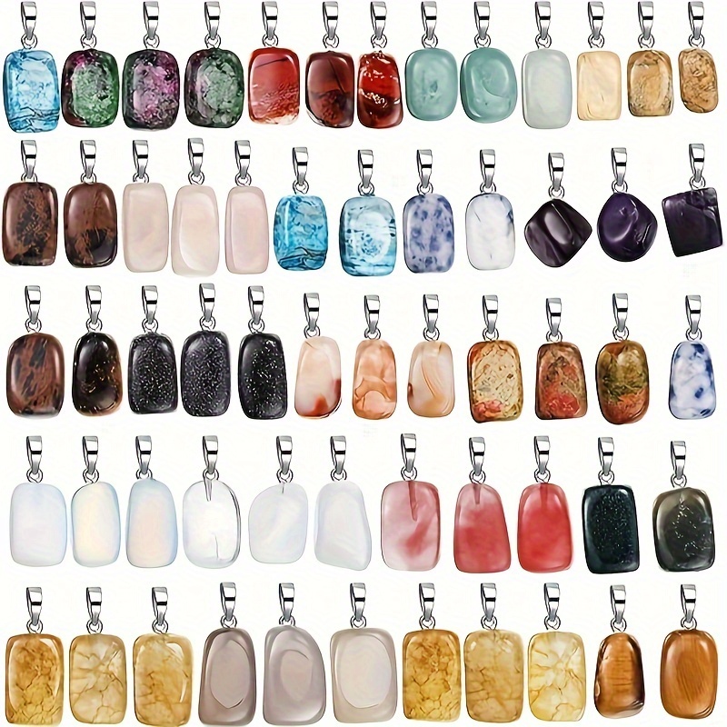 

Lot de 30 pendentifs en pierre de en cristal de quartz naturel, charms en pierre de cristal pour la fabrication de bijoux, collier, bracelet, boucle d'oreille DIY