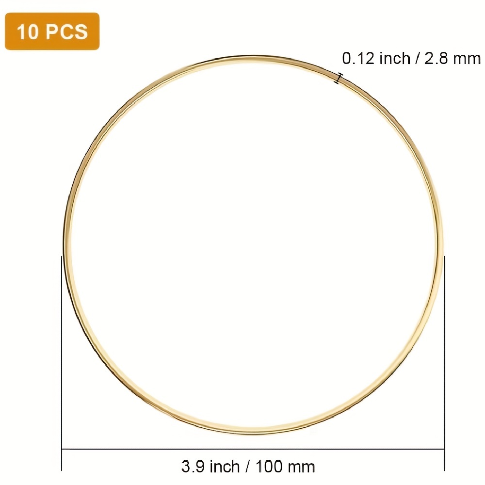 10 Pcs Metal Circles Crafts Wedding Wreath Decoration DIY Dream