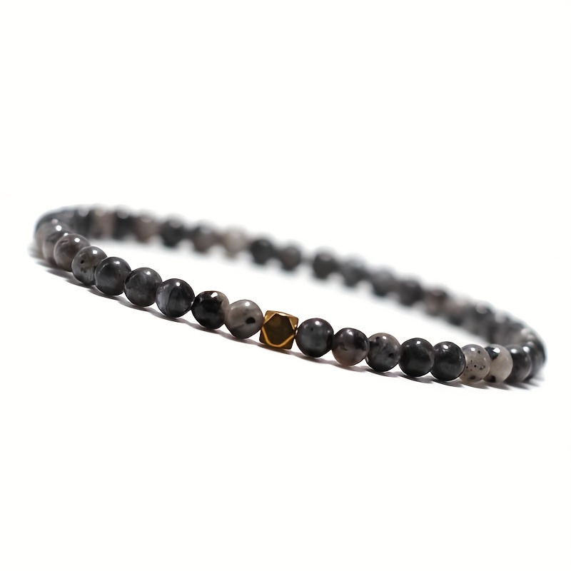 Natural Stone Turquoise Bead Bracelet for Men