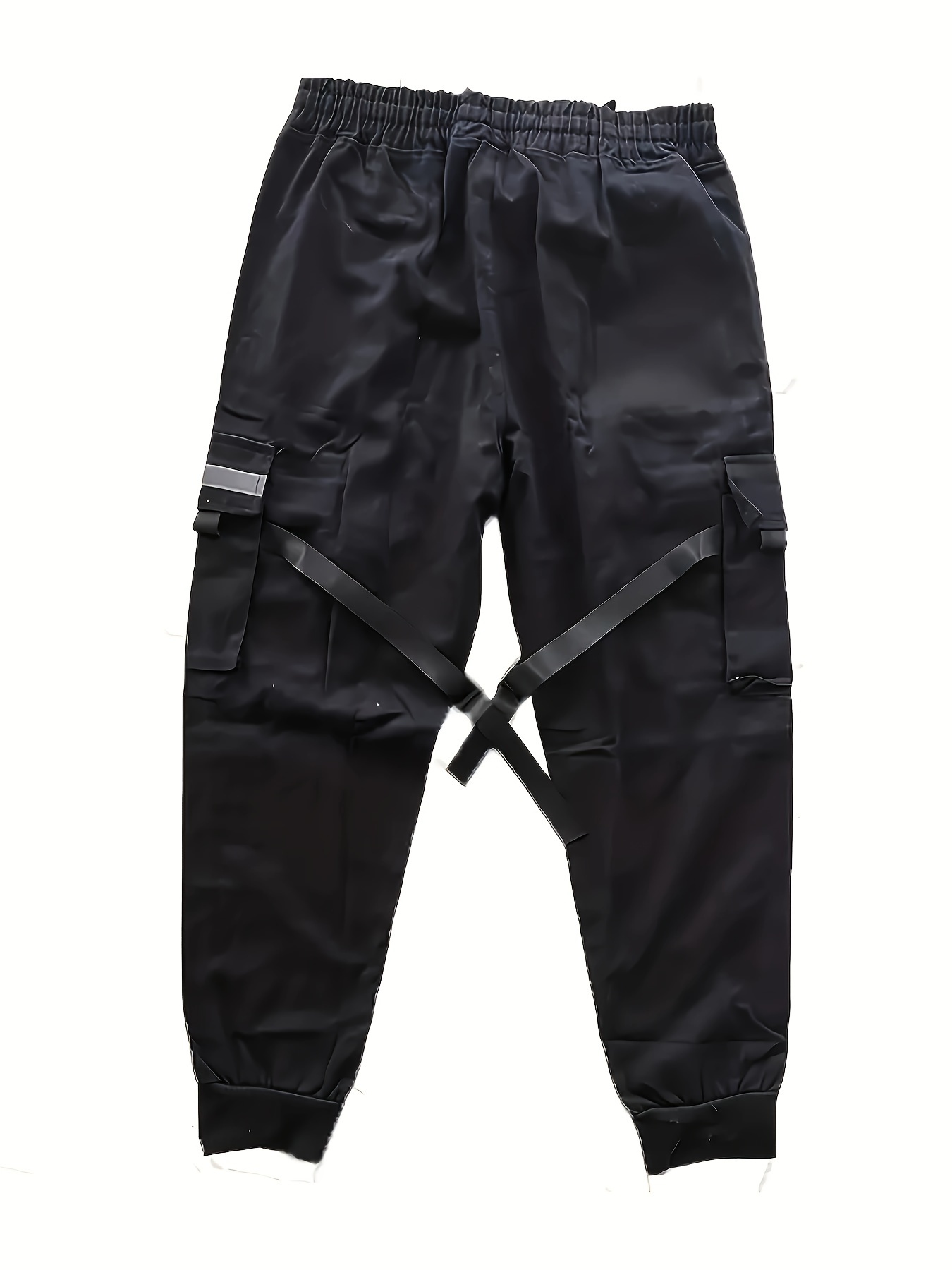 Plus Size Men's Solid Cargo Pants Cool Street Style Joggers For Big & Tall  Males, Men's Clothing
