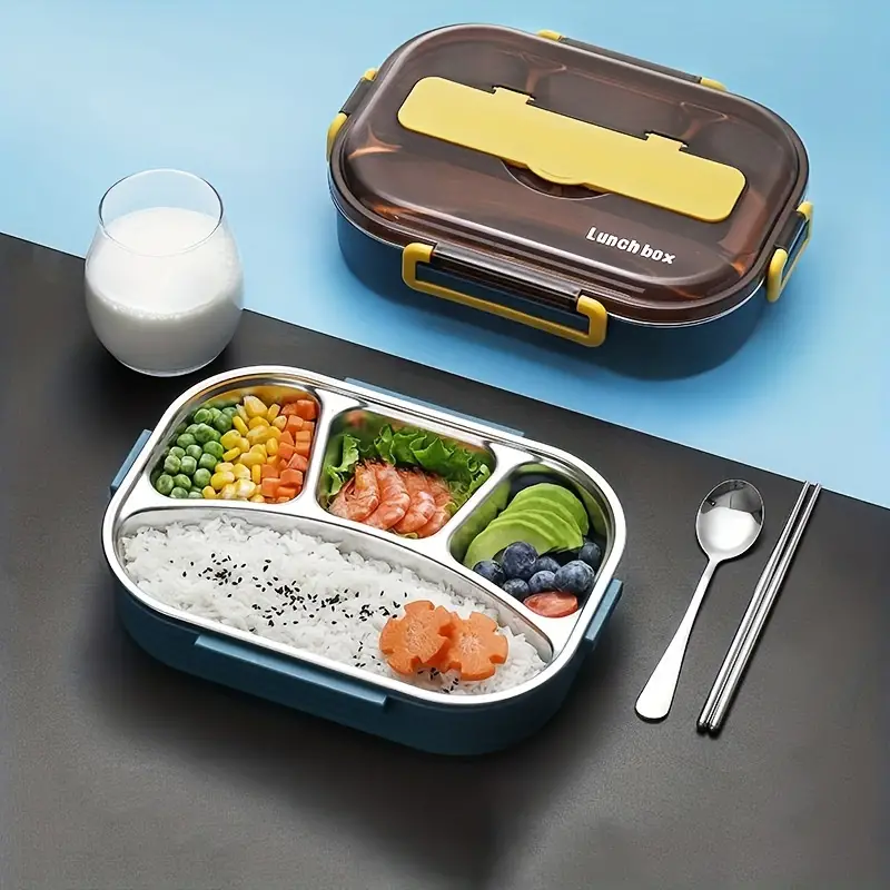 Insulated Lunch Box, 304 Stainless Steel Dinner Plate, Bento Box, Microwave  Safe Plastic Lunch Box, Leakproof Food Container, For Teenagers And Workers  At School, Canteen, Back School, For Camping And Picnic, Home