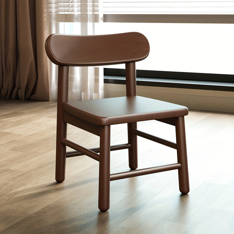 Solid Wood Short Chair Backrest Small Stool Bay Window Tatami