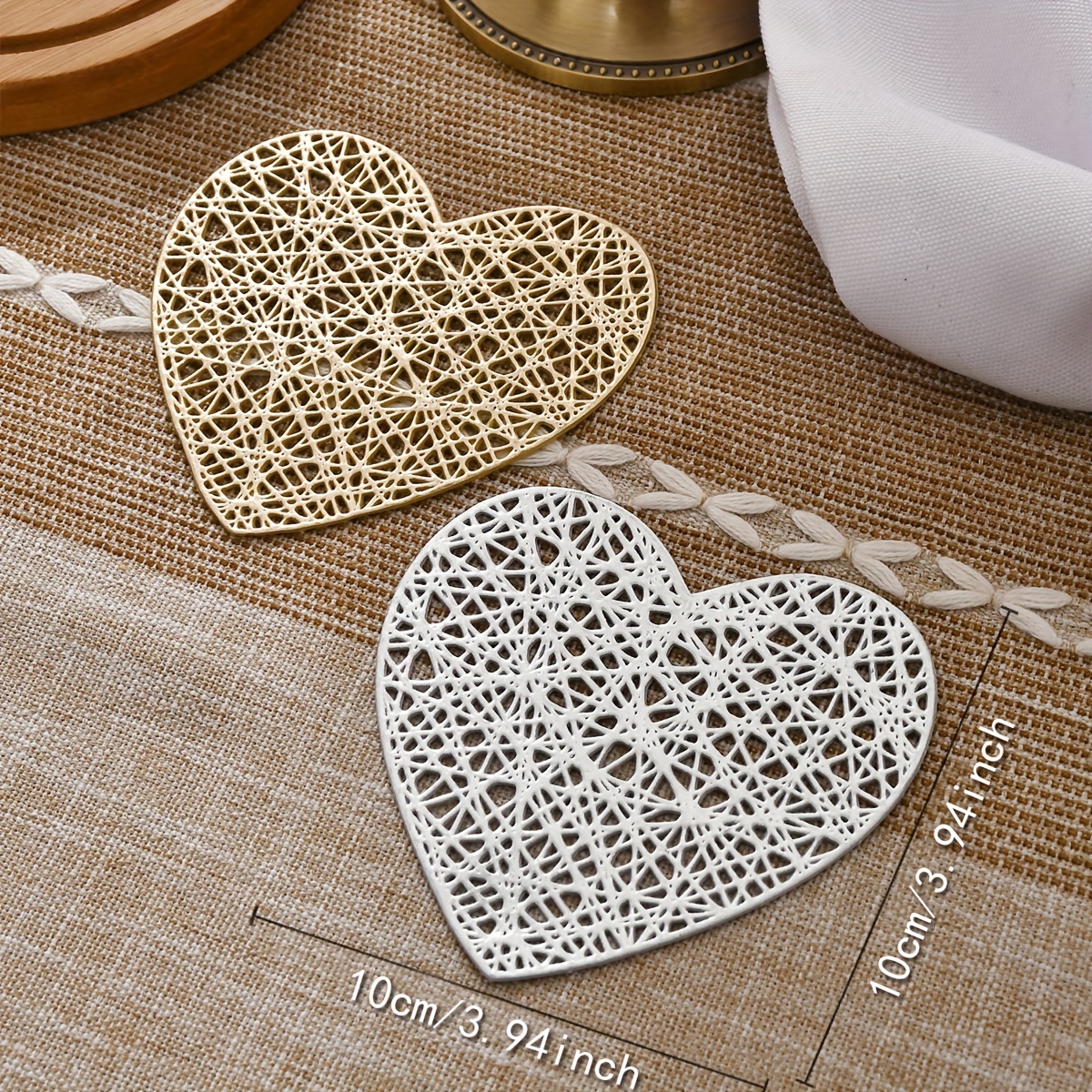 Heart Coasters and Table Mats for Weddings and Home Decor