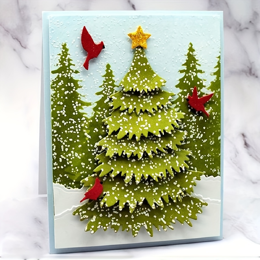 Evergreen Tree Metal Cutting Dies For Card Making Diy - Temu