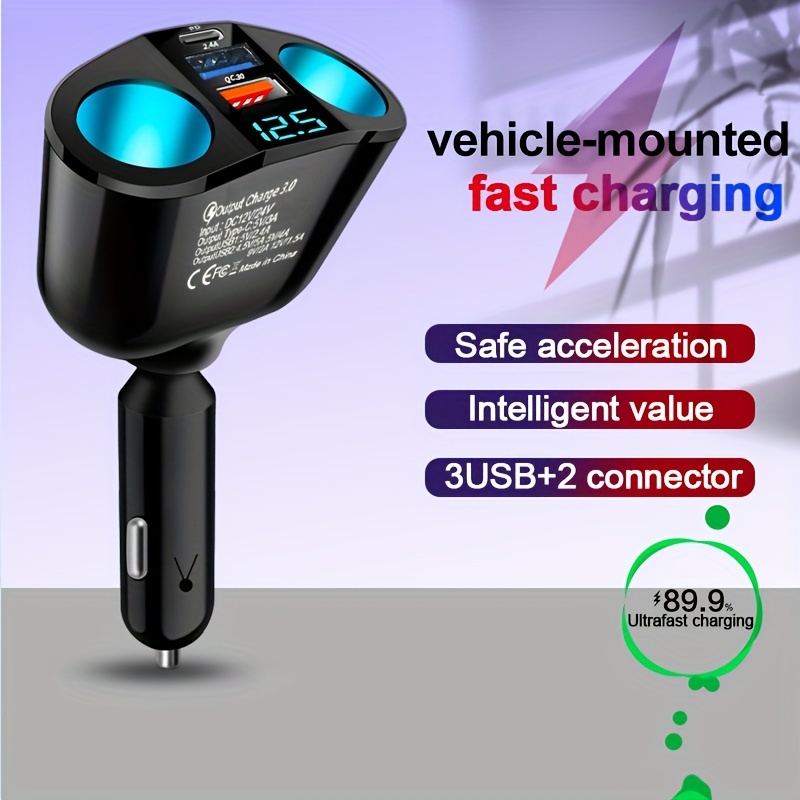 Mini Fast Usb C Car Charger (dual Pd,pd & Qc ) Car Charger Adapter