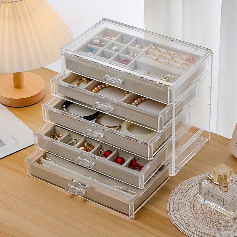 Large Capacity Desktop Storage Drawers For Cosmetics Jewelry - Temu