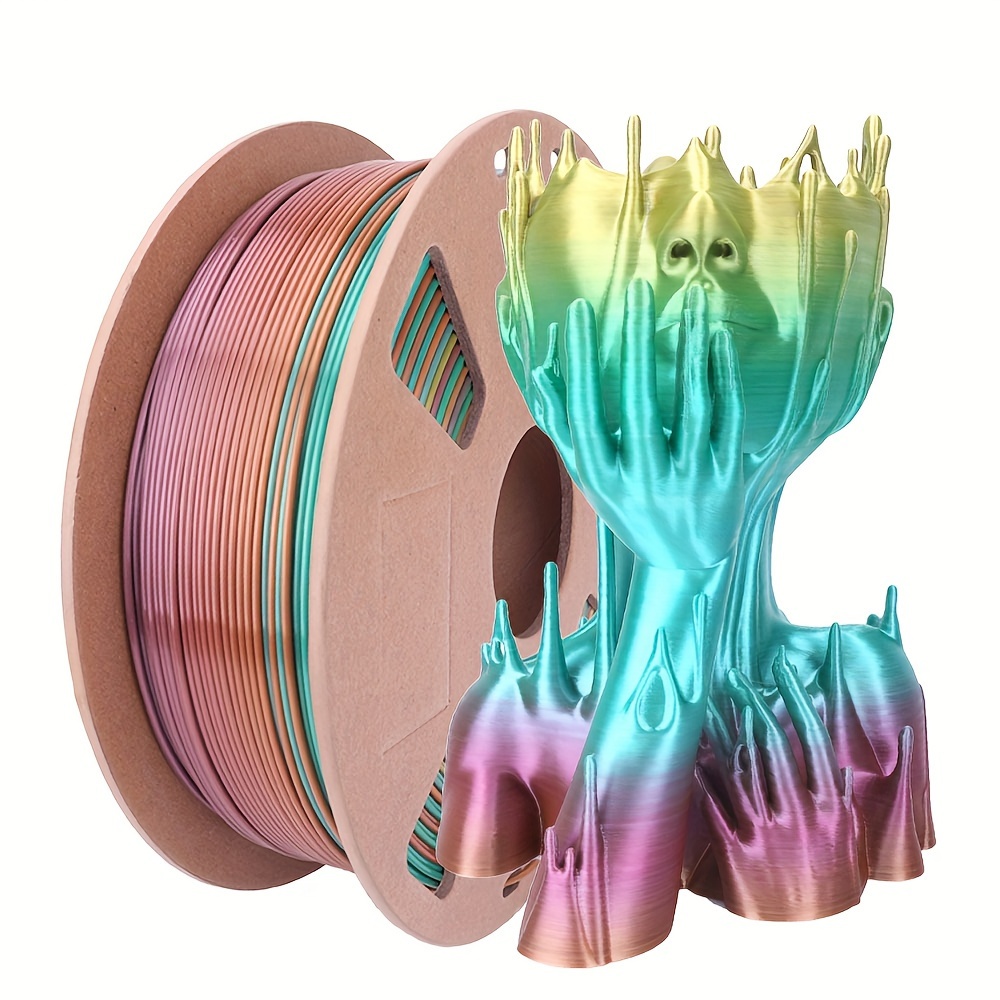 ERYONE Macaron Rainbow Filament PLA 1.75 mm for 3D Printer, +/-0.05 mm