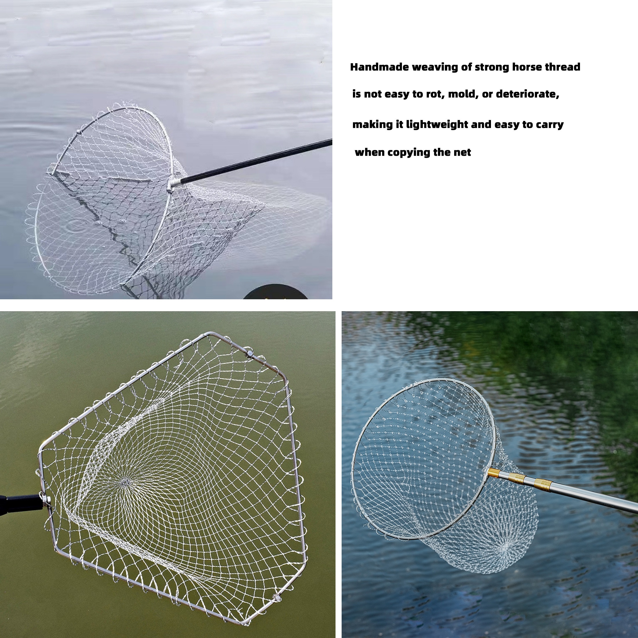 Foldable Nylon Fishing Net Bag Keep Catch Fresh Secure - Temu