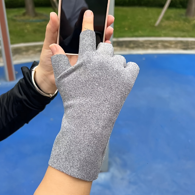 Unisex Guantes Sin Dedos Color Sólido Mitones Mitad Dedo - Temu