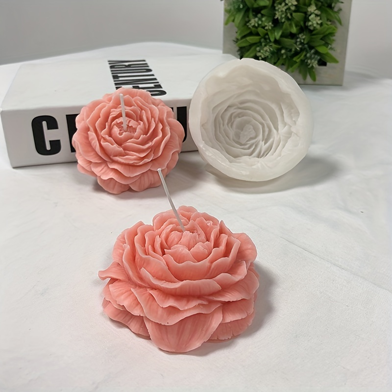1pc Rose Flower Aroma Candle Mold For Gypsum, Photo Prop, Relief  Candlestick, Silicone Mold