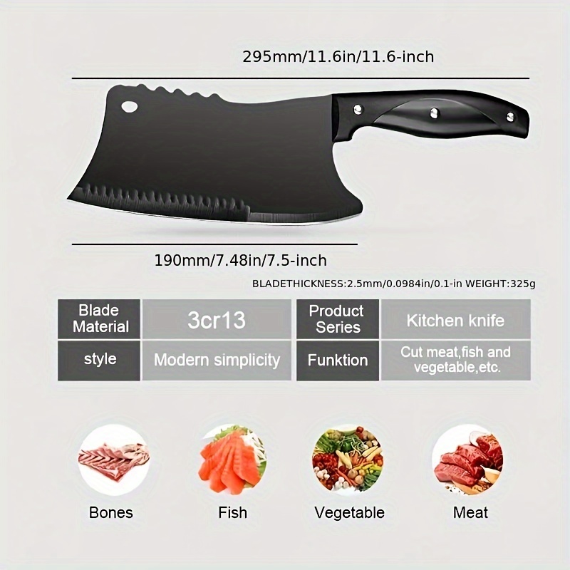 Cleaver Knife Chopper Master Chef Butcher Meat Bone Vegetable