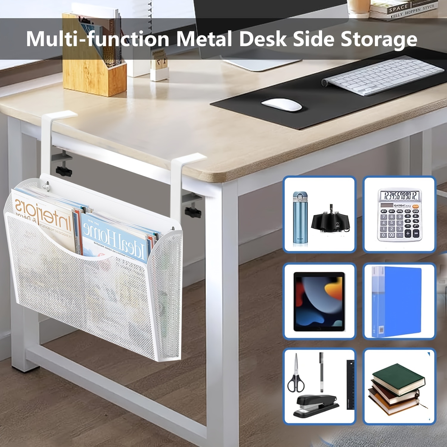 Desk Side Storage, Under Desk Storage, Steel Hanging Desk