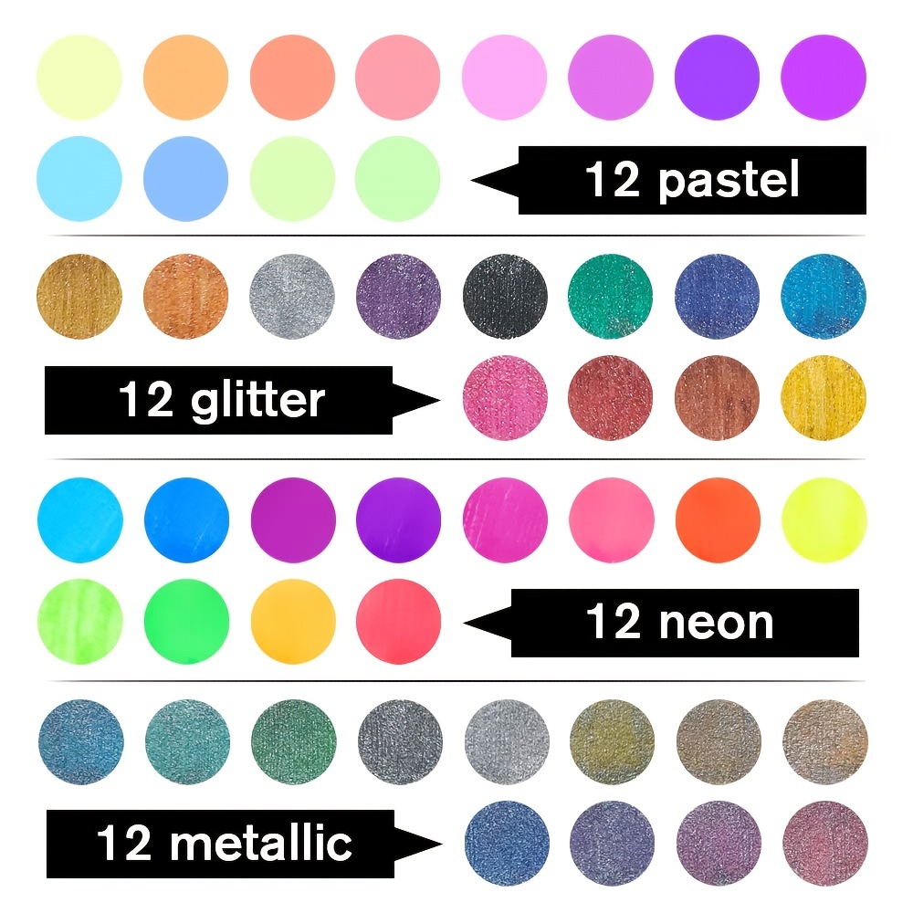 Refillable Metal Gel Pen Set for Kids School and Art Projects
