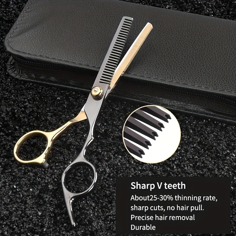 Professional Barber Shears Set With Thinning Shears Perfect - Temu