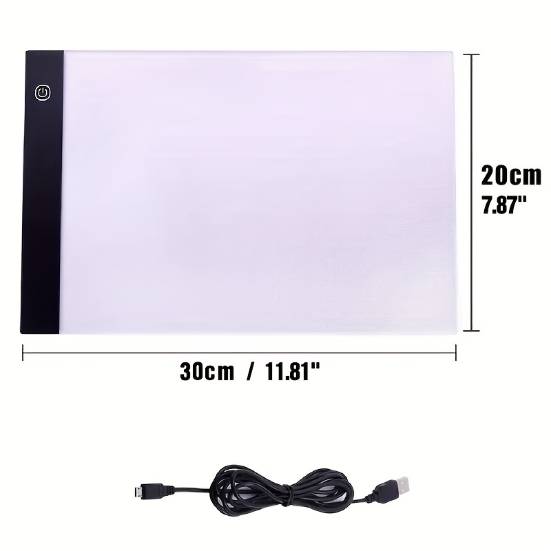A4 LED-Light Pad, Portable Ultra-Thin Light Box with Dimmable Brightness,  USB Powered Copy Board, Durable Tracing Light Board for Sketching, Drawing,  2D Animation 