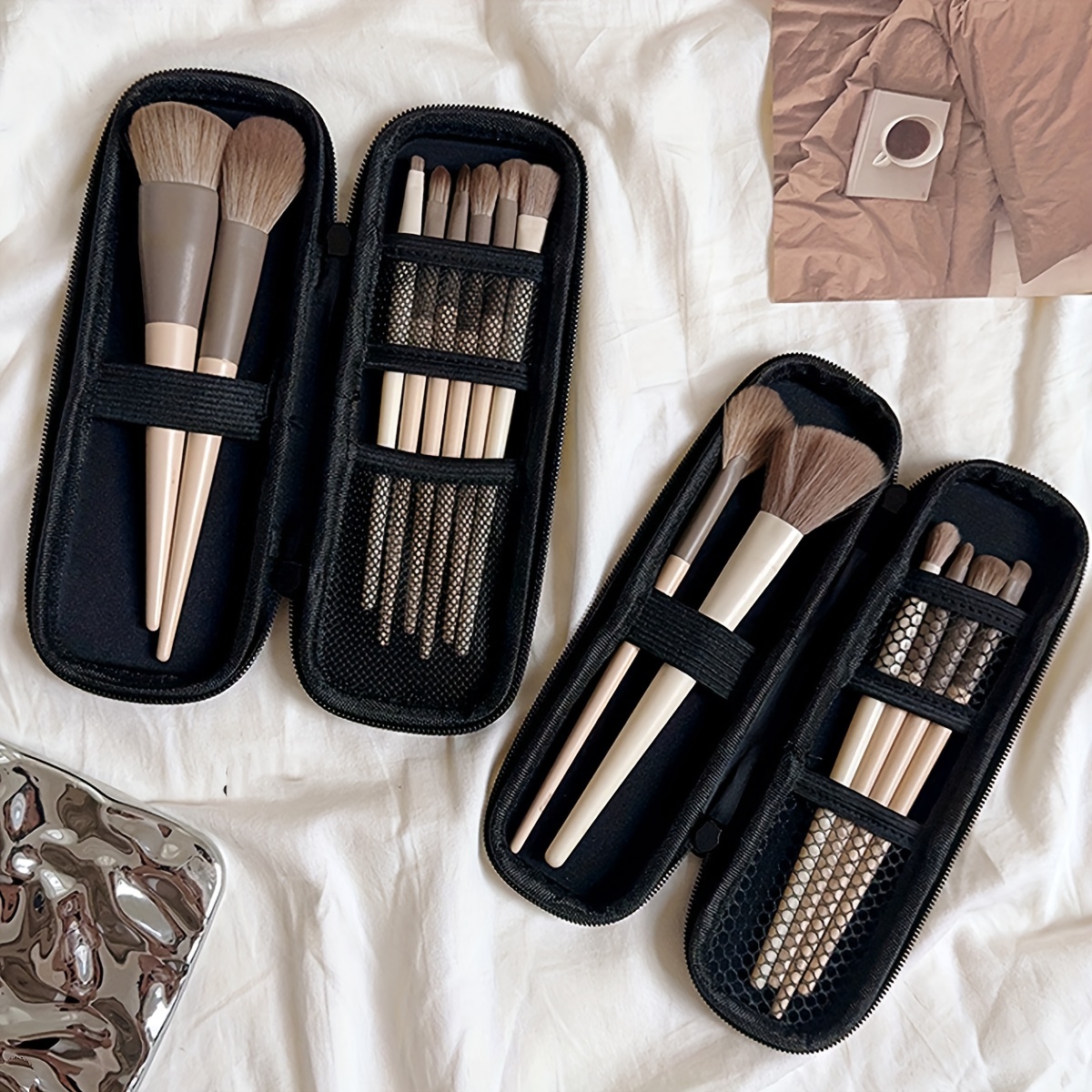 

1pc, Portable Makeup , Organizer Bag, For Brushes And Cosmetic , Makeup , And
