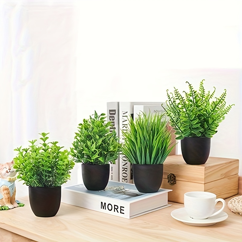 Buy 2 Pcs Fake Plants for Bathroom/Home Office Decor, Small