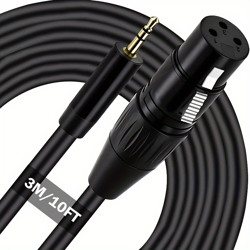 Usb Microphone Cable, Usb To Xlr Microphone Cable,Usb Male To 3Pin Xlr  Female Microphone Cable For Karaoke Singing/Instrument Recording(3M/10Ft)