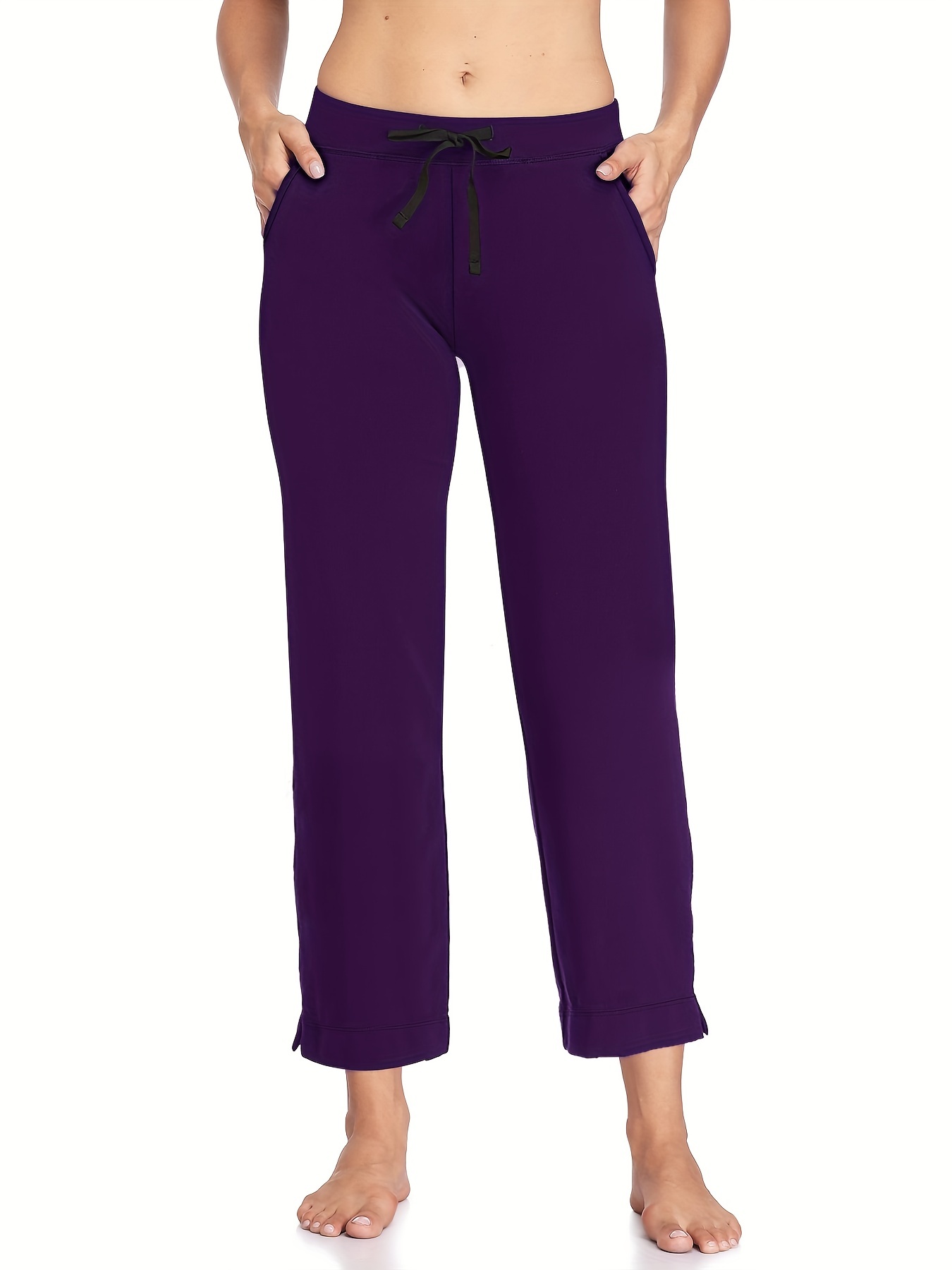 Elastic Straight Leg Yoga Pants Women's Activewear