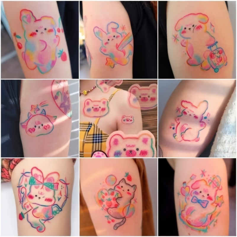 1-3 pçs anime tatuagens temporárias à prova dwaterproof água dos