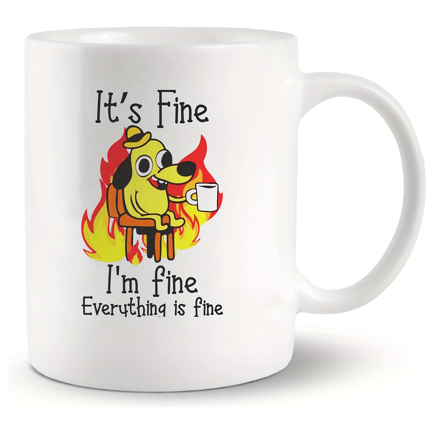 It's Fine Funny Puppy Coffee Mug Coffee Cup Funny Gifts For - Temu