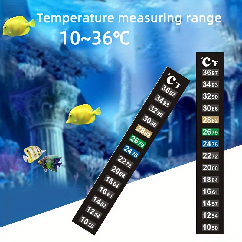 1 Aquarium Fish Tank Thermometer Temp Sticker Stick on FAHRENHEIT IN BOLD 