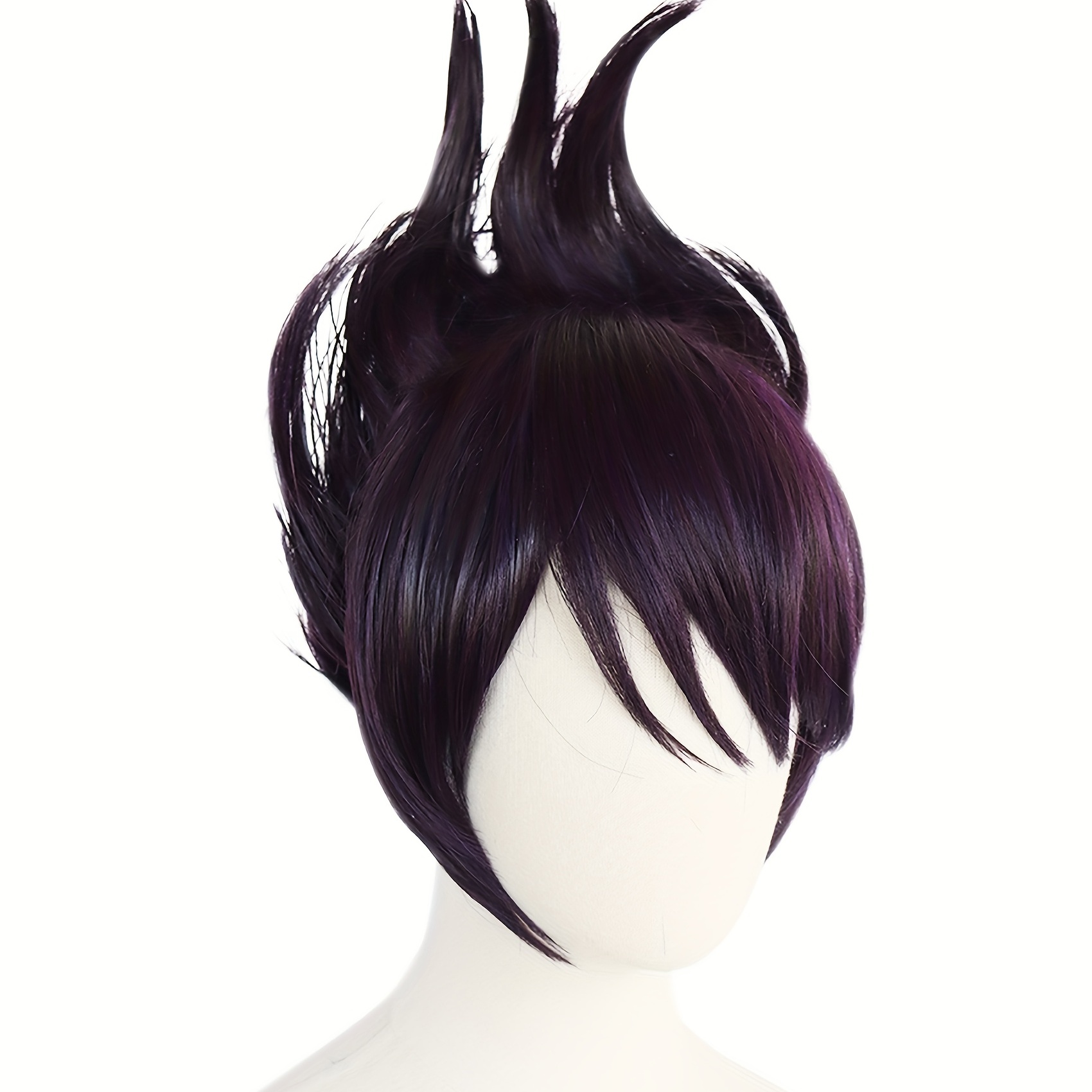 Short dark hotsell purple cosplay wig