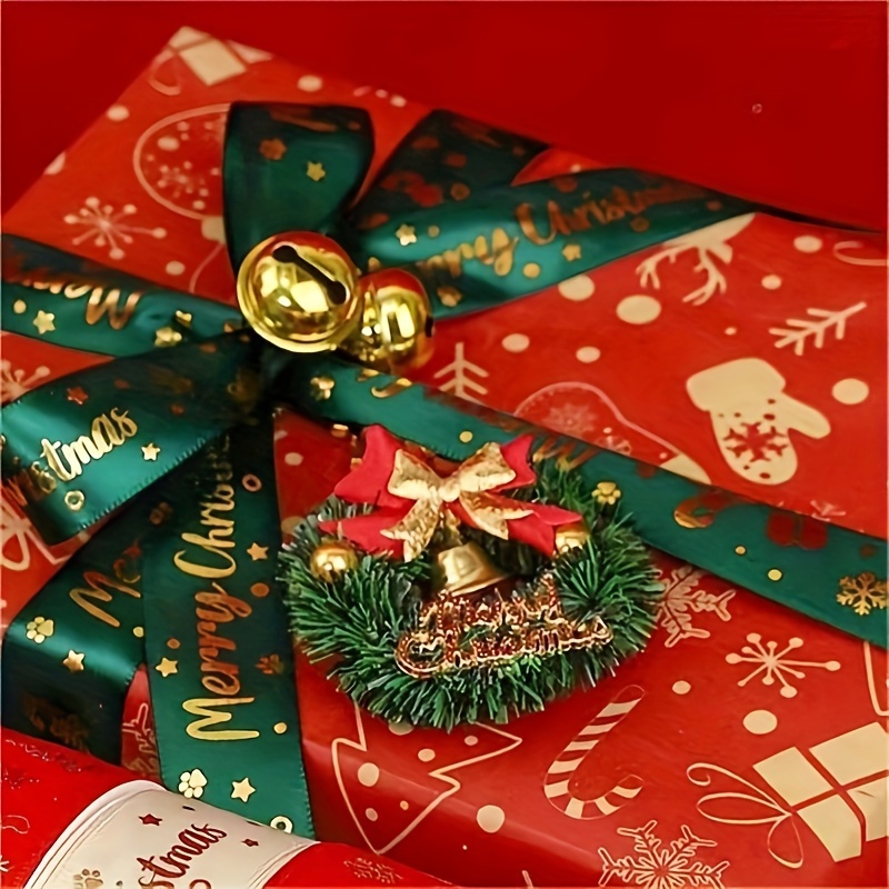 1roll, 5 Yards 25mm Christmas Ribbon Printed Grosgrain Ribbons For Gift  Wrapping Hair Bows DIY, Scene Decor, Festivals Decor, Room Decor, Home  Decor