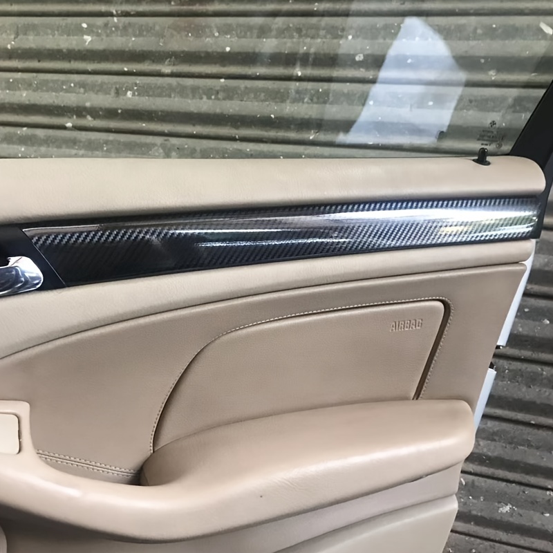 Für BMW 3er E46 4 Autotür Innenzentralsteuerungstafel Türgriff  Kohlefaser-Aufkleber Aufkleber Auto-Styling-Zubehör