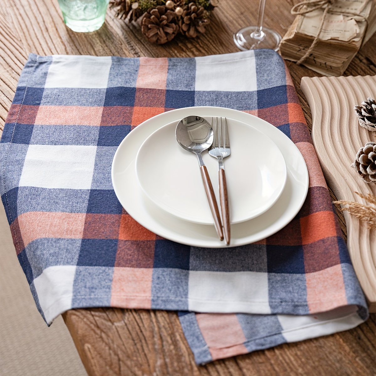 Christmas Cloth Napkins Buffalo Plaid Cloth Napkins Reusable - Temu