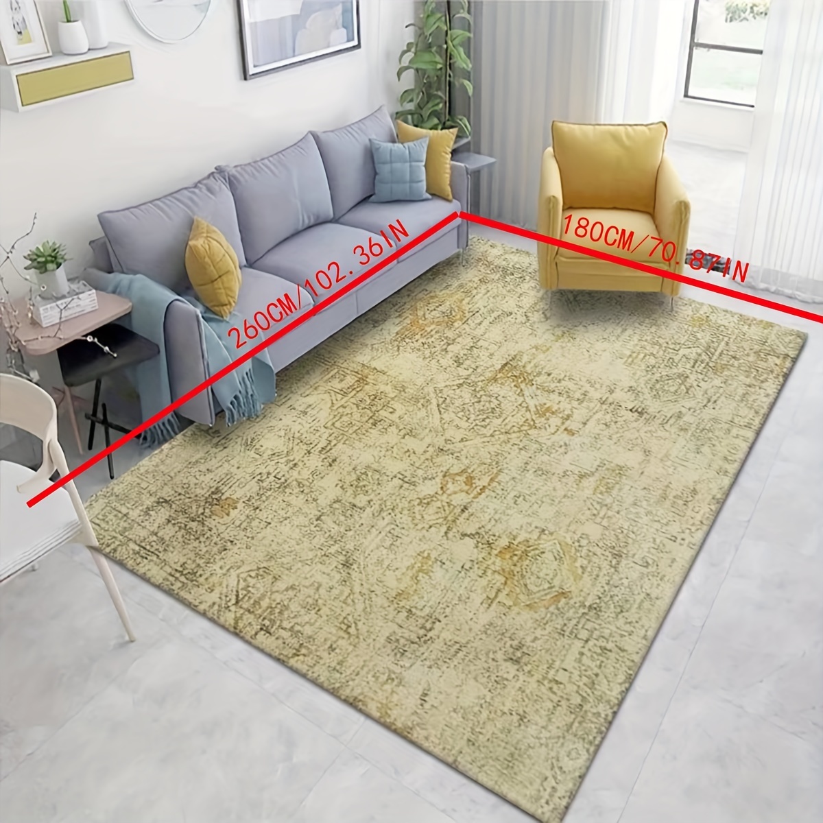 Modern Area Rug for Living Room, Contemporary Area Rugs under Sofa