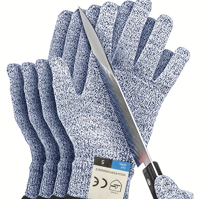 Guantes resistentes a cortes, guantes de seguridad de grado alimenticio,  guantes anticorte de cocina para cortar, guantes de trabajo de corte a  prueba
