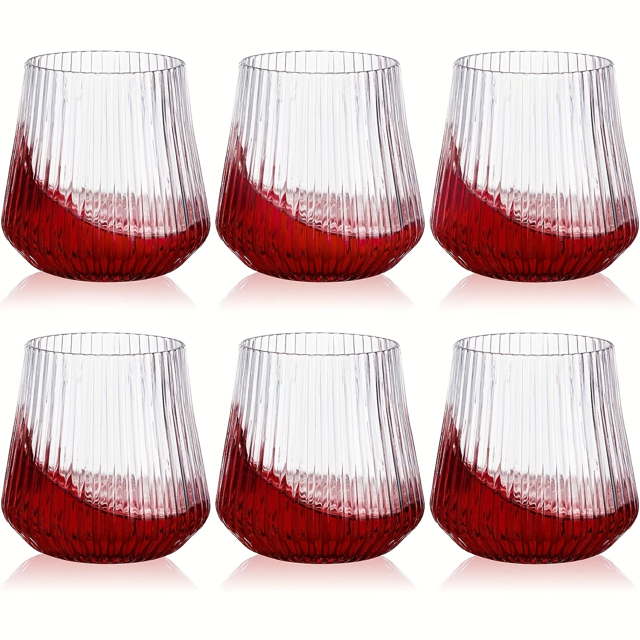 LeSuz - Copas de vino sin tallo de plástico 100% Tritan. Juego de 4, 16  onzas o 20 onzas, inastillables, sin BPA, aptas para lavavajillas, de larga