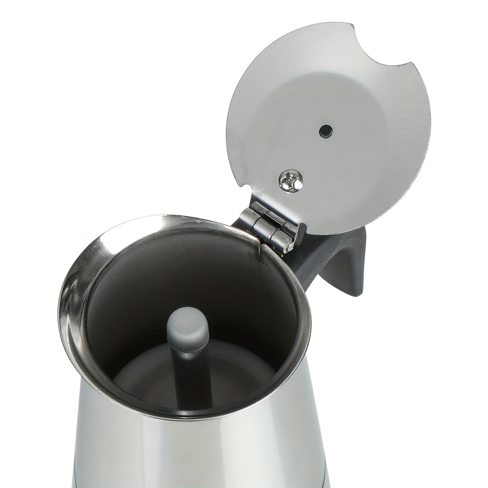  450ml Stainless Steel Moka Pot, Espresso Greca Coffee Maker,  for Induction Gas or Electric Stove Home Office Use: Home & Kitchen