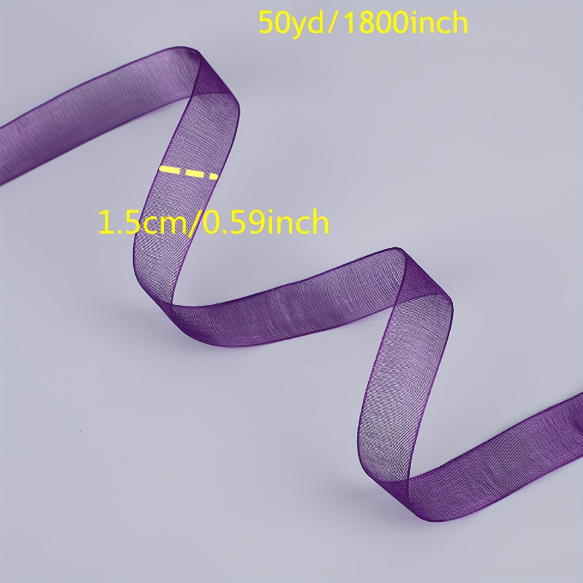 Diy 50yards Width Solid Color Spool Satin Edge Sheer Organza - Temu