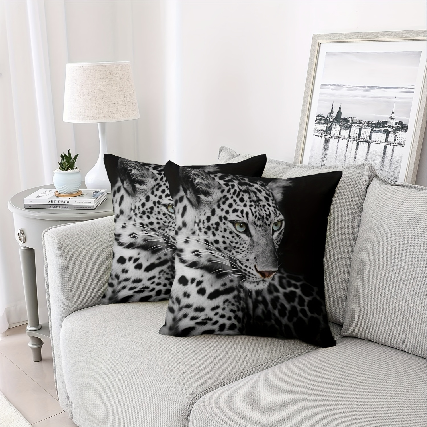 Funda de almohada larga con estampado de leopardo, funda de almohada con  diseño de guepardo, funda de almohada larga negra dorada, almohada lumbar  de leopardo, almohada de gran tamaño -  España