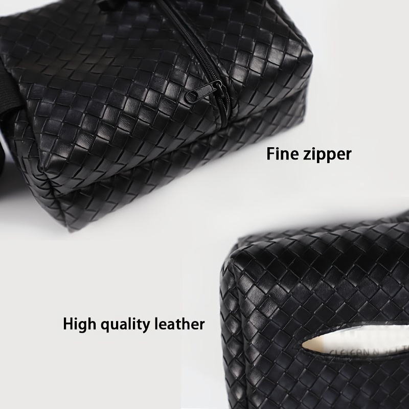 Pu Leather Tissue Box Tissue Box Cover Car Storage Tissue - Temu