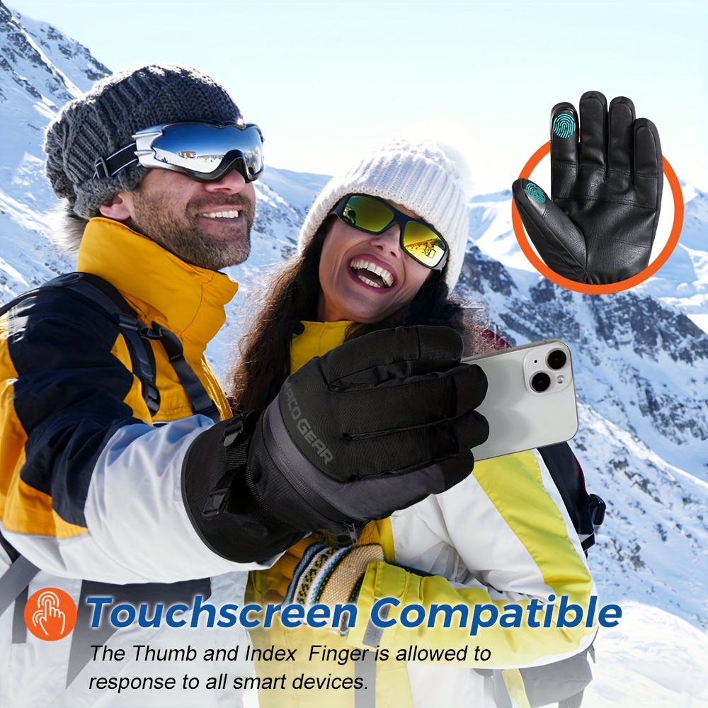 MVPTOO Winter Skiing Full Finger Gloves Touch Screen Outdoor Snowmobile Thermal