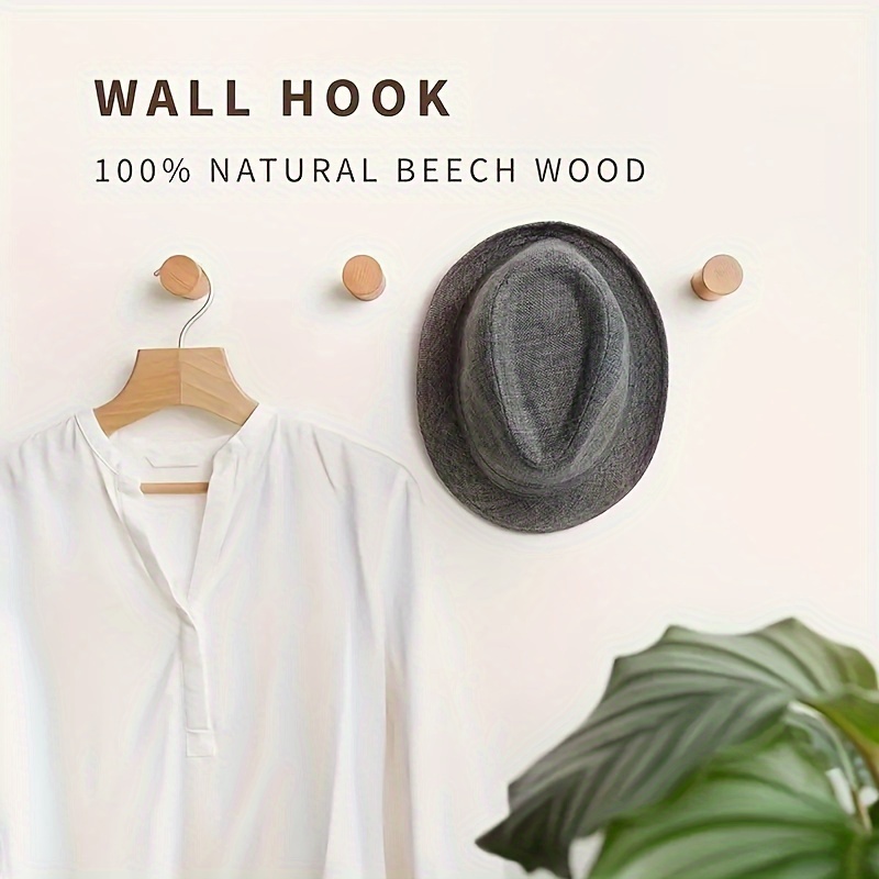 Wooden Hooks Home Modern Coat Hat Racks Bedrooms Decorative - Temu