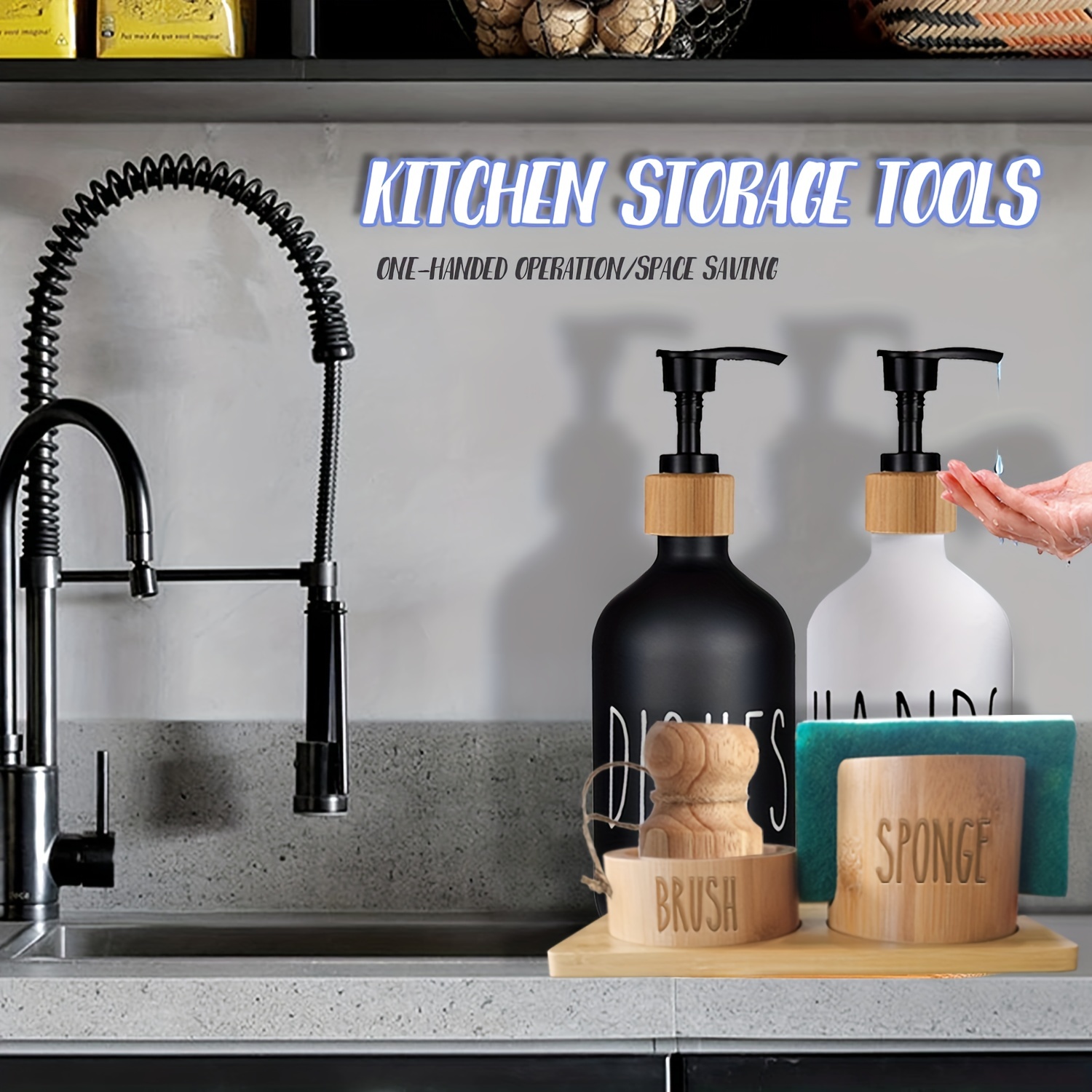 Kitchen Stand Dispenser, Scrub Dishes Dispenser