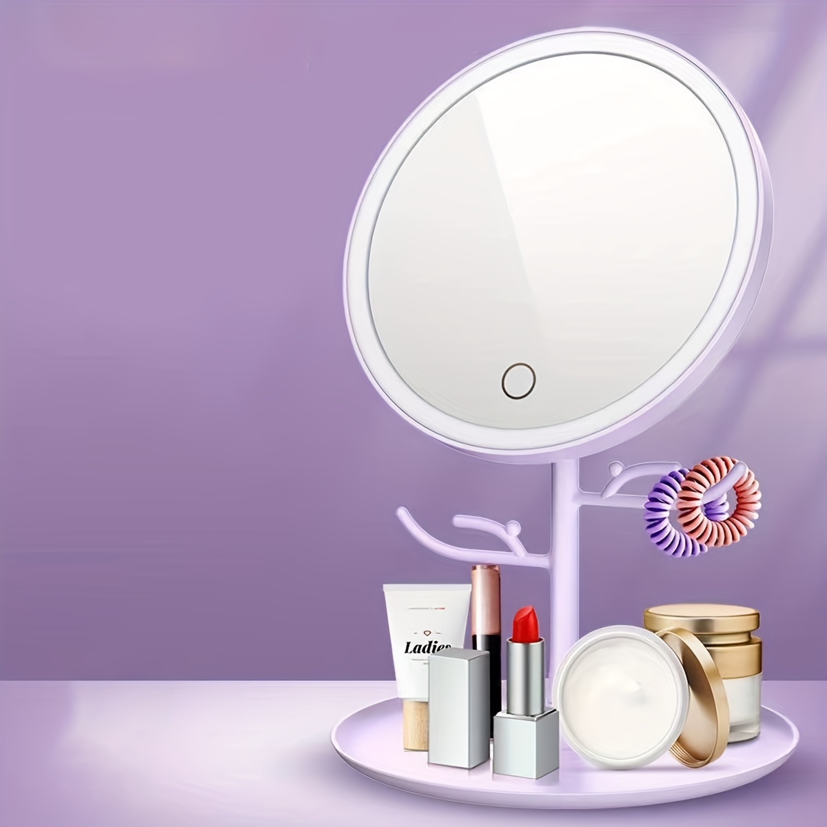 Specchio led touch per trucco da tavolo con luci rettangolare bagno da make  up