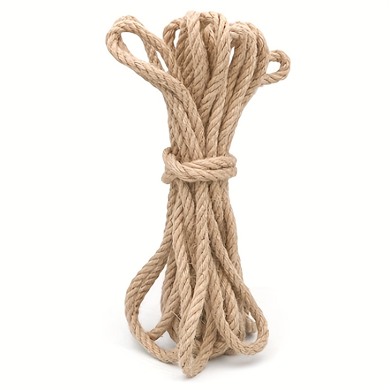 Jute Cord Twine Hemp Rope 10mm thick for Decoration, DIY Crafts, Gardening,  Cat Tree (10 Meters)